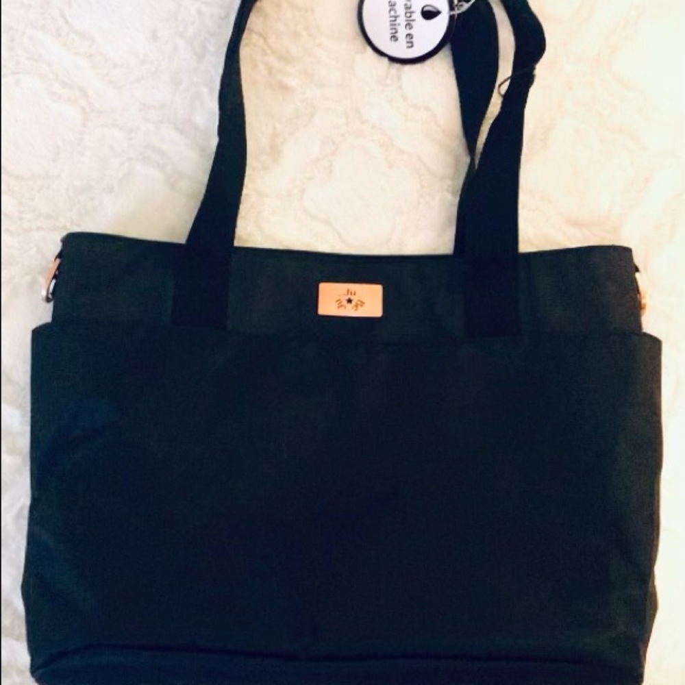 Black jujube limited edition diaper bag tote